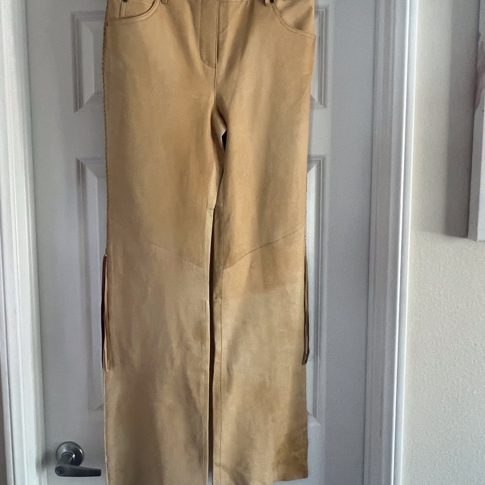Leather Harley pants never wore a size 10 nude color